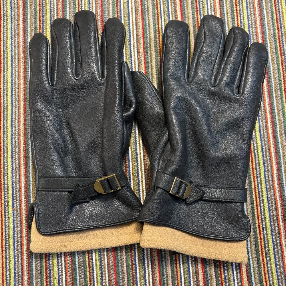 Orvis Black Deerskin Gloves with Removeable Liner Size XL
